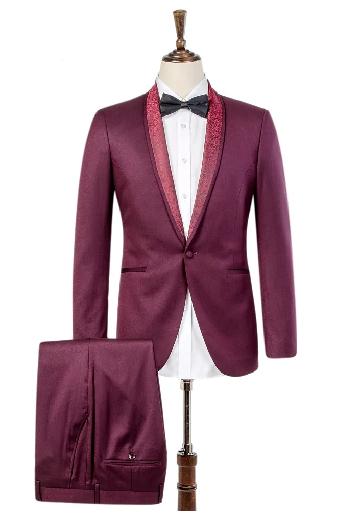 Burgundy tuxedo