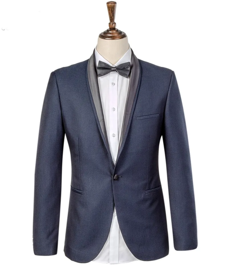 Navy shawl-collar tuxedo