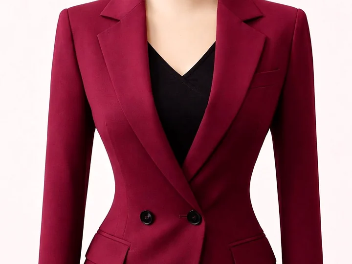 Red tailored blazer