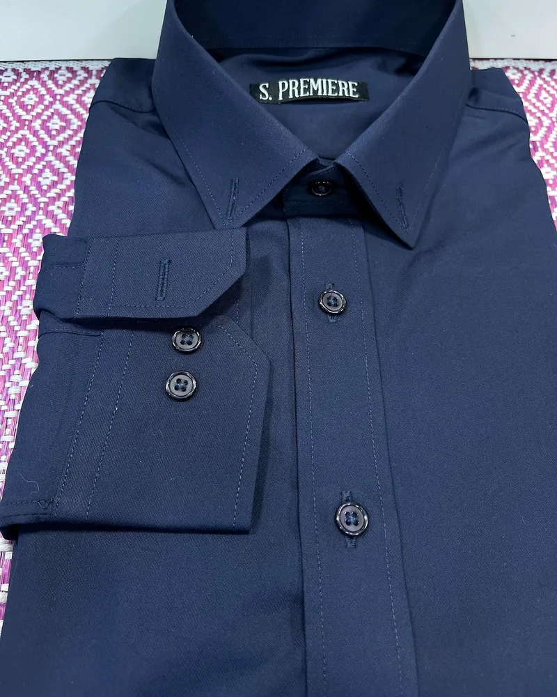 Navy custom shirt