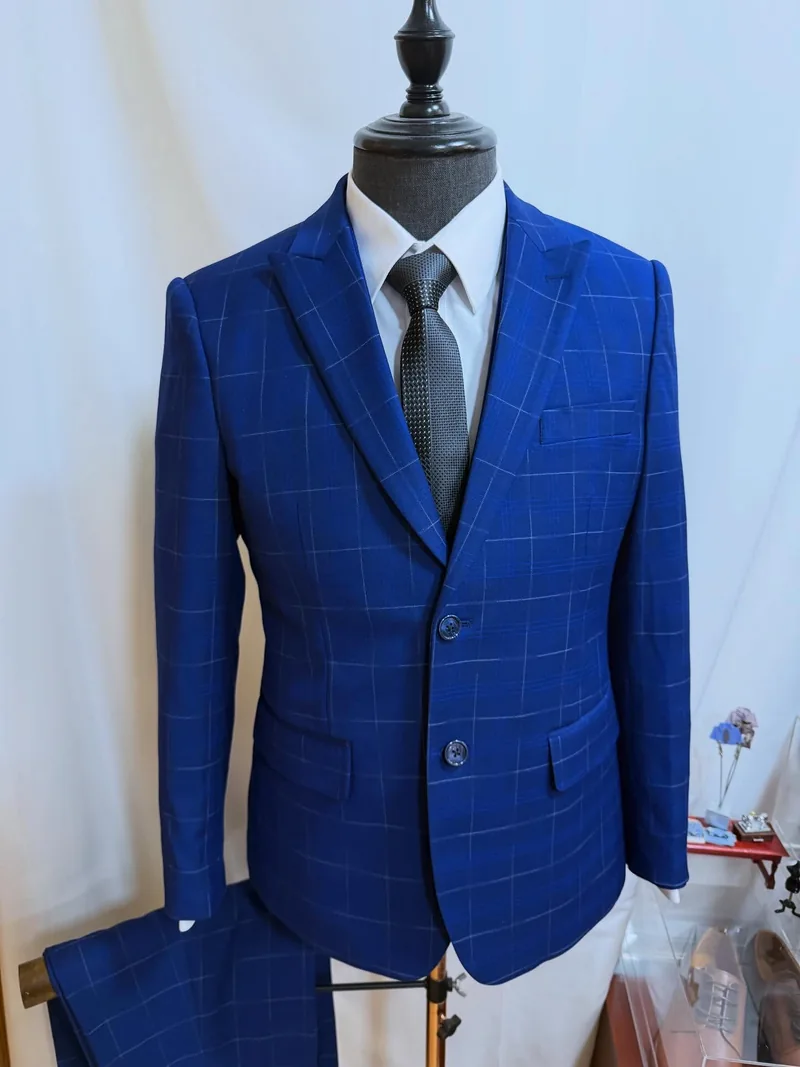 Windowpane bespoke suit