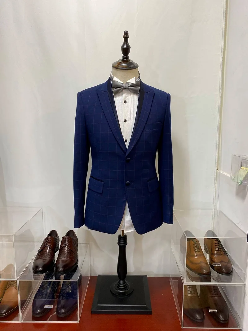 Windowpane wedding formalwear